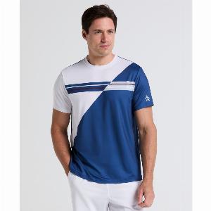 Colourblock Performance Tennis TShirt In True Navy