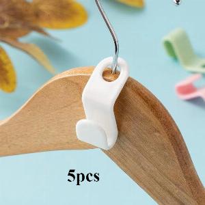 510PCS Mini Clothes Hanger for Closet Connector Hooks Cascading Plastic Wardrobe Coat Organizer Rack Holder Space Saving