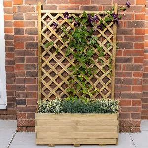 27 x 14 Forest Trellis Wooden Garden Planter 08m x 04m