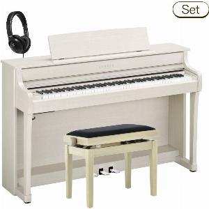 Yamaha CLP845 WB EPiano Set in Weiß mit Kopfhörern und Bank 2359 