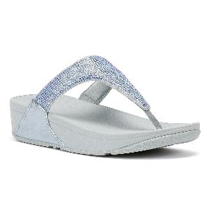 Fitflop Lulu Crystal Sandales Bleues Pour Femmes
