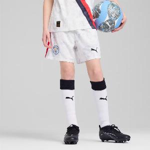 Puma Man City KS Club World Cup 25 Home Football Shorts Jnr  Puma WhitePuma Black  YS 910Yr