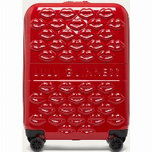 Red Lulu Lips Cabin Spinner Suitcase Red Lulu Lips Cabin Spinner Suitcase