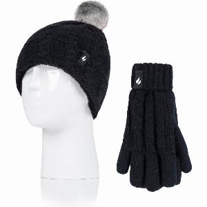 Childrens Glacier Peak Hat and Gloves Set  Black now 999 Save 41