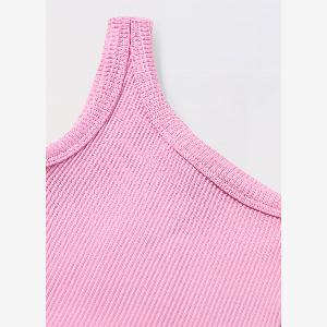 Blukids Top In Costina Di Cotone Stretch Bambina Rosa pastello Taglia 78
