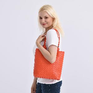 Classic Structured Tote Bag  Orange