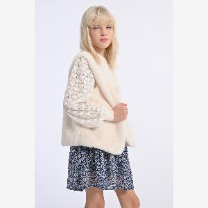 Gilet sans manches en fausse fourrure