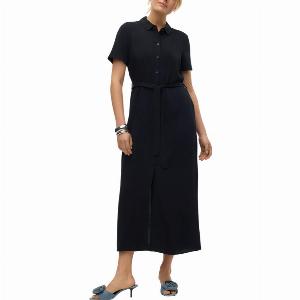 Vero Moda abito chemisier con cintina nero