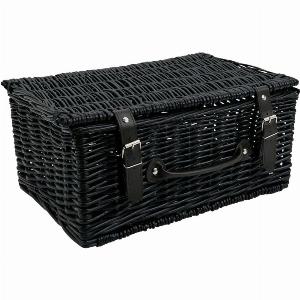 Twinings Empty Wicker Hamper  16  Faux Leather Fittings  Create Your Own Gift  Tea Hamper
