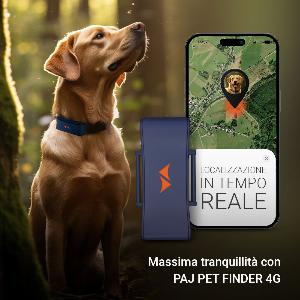 GPS per cani di PAJ  Leggero impermeabile per qualsiasi collare  PET Finder 4G blu  Tracking in tempo reale e avvisi di fuga