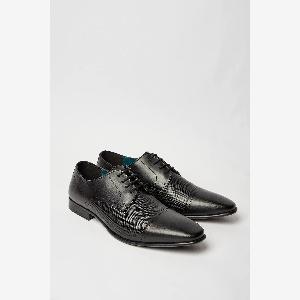 Burton Mens Black Banks Smart Derby Shoes  Size 12