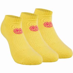 BIDI BADU Leana No Show Tech Sportsocken 3er Pack DamenGelbPink in gelb Größe 3942