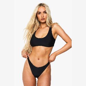 Womens Swimwear Essentials Fuller Bust Scoop Bikini Top
