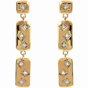 Orecchini Pendenti Golden Étoile con Zirconia ora a 83  sconto 30