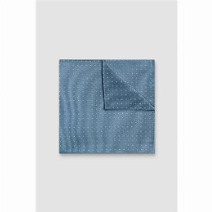 Limehaus Blue Pindot Pocket Square 0 Blue