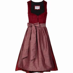 Midi Dirndl Luise Samt Rot