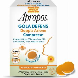 Apropos Gola Defens Doppia Azione Integratore Gola 20 Compresse