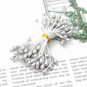 Silver Series Artificial Flower Cherry Stamens Berries Bundle DIY Cake Christmas Wedding Gift Box Wr 04