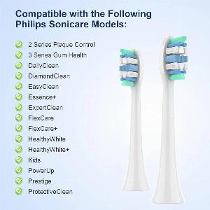 ErsatzZahnbürstenköpfe kompatibel mit Philips Sonicare und mehr aufsteckbaren Griffen 2100 4100 5100 5300 6100 6500 7500