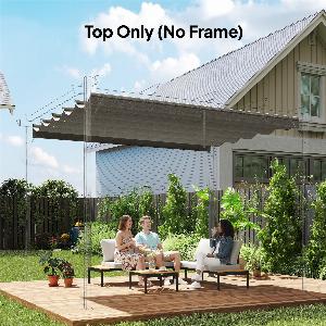 Enjoy 11 Discount on Outsunny 3m Retractable Pergola Canopy in Light Grey