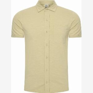 Mario Russo Kurzarmhemd  Hemd Herren  Polohemd Herren  t shirt men  L  Helles Olivgrün