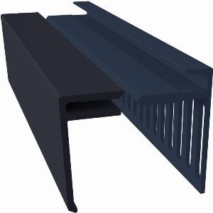 Weatherboard Cladding Vented Top Edge Closer Trim  25mm Slate Grey