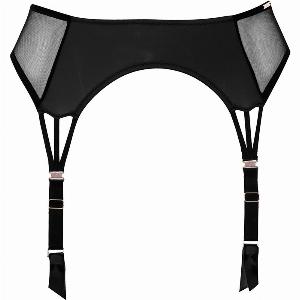 Get 50 Off Bluebella Laura Black Suspender Belt with Mesh 24