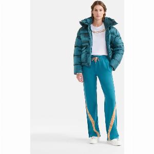 Jogger in felpa garzata stretch con dettagli Geo Classic Pavone