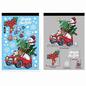 Autocollants de décoration de Noël pour fenêtre dessin animé élan père Noël bonhomme de neige miroir de Noël autocollant joyeux Noël nouvel an 3020cm