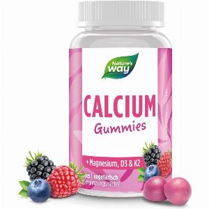 Calcium Gummibärchen für Erwachsene Kinder I 500 mg Calcium I Wild Berry Geschmack I vegetarisch I 60 Stk