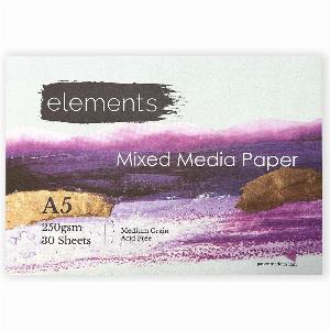 Enjoy a 15 discount on the Elements Mixed Media Pad 250gsm quality