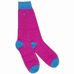 Spotted Blue Bamboo Socks