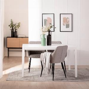 21 Rabatt auf weißen rechteckigen ausziehbaren Esstisch Mara 140190