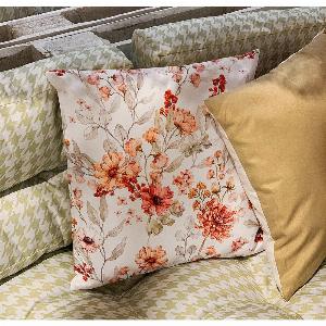 Vintage Blumen Gartenkissen wasserabweisend in Weiß und Beige 45x45cm jetzt nur 1297  Rabatt 1