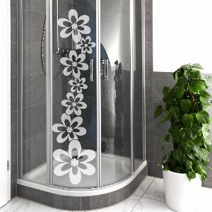 Autocollant de fleurs pour un alignement harmonieux sur la douche
