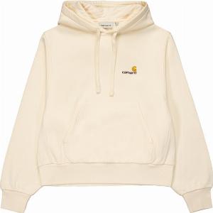 Carhartt Wip Hd American Script F05xx Sweatshirt À Casquetteuche Femmes Beige