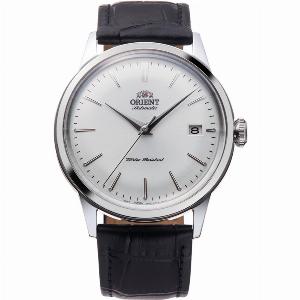 Orient Bambino Mechanical White Dial Black Leather Strap Mens Watch RAAC0M03S10B