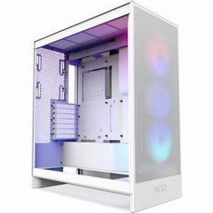 NZXT H7 Flow RGB Mid Tower Tempered Glass PC Gaming Case White
