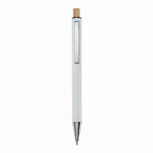 Promotional Cyrus recycled aluminium ballpoint pen  White  branded with your logo