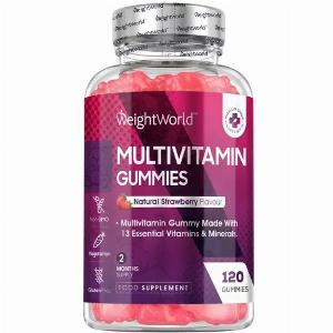 Multivitamins Gummies for Adult  120 Gummies  Strawberry Flavour  Punch of 14 Vitamins amp Minerals