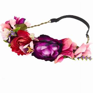 Couronne de fleurs roses romantique de Claire