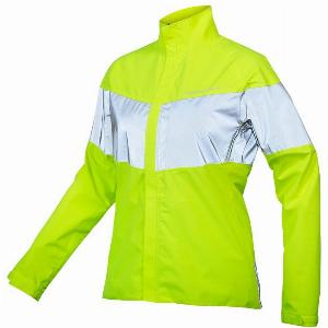 Endura Wms Urban Luminite Waterproof Jkt  HiVizYellow  S  Wheelbase