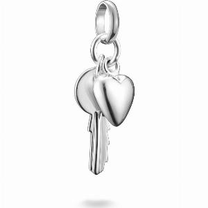 THOMAS SABO Connect Silver Key  Heart Charm Pendant