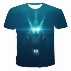 Godzilla Vs Monster King Kong Tshirt Tshirt con stampa digitale 3D Cartoon Bambini Ragazzi Ragazze Abbigliamento estivo a maniche corte Regalo 120cm