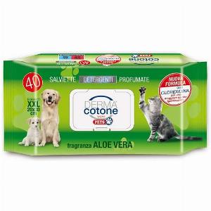 Dermacotone salviettine pet aloe 40 pezzi