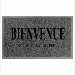 Profitez dune réduction de 25  sur un tapis dentrée rectangle grisnoir
