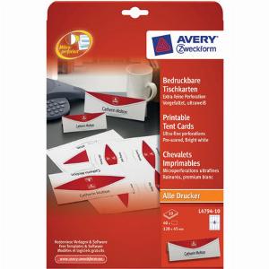Avery Tent Card  table cards  40 cards  45 x 120 mm  190 gm²