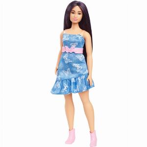 Barbie Fashionistas Doll  Purple Hair with Butterfly Print Dress