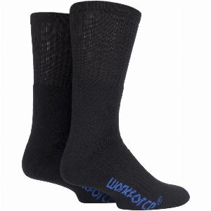 Enjoy 10 discount on 2 pairs of black cushioned cotton work socks for men