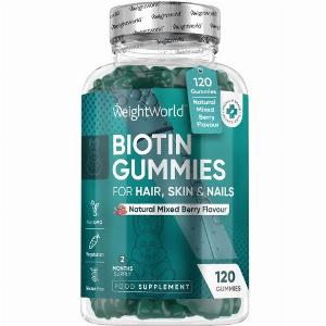 Biotin Gummies 5000µg 60Day Supply  Mix Berry Flavour  WeightWorld